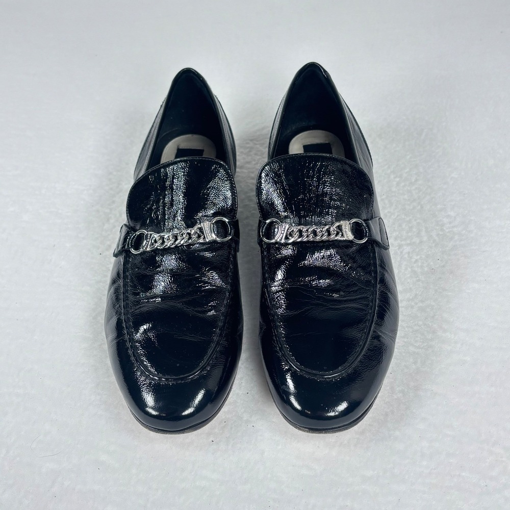 Rag & Bone Loafers Black Leather Silver Chain Horsebit EU 41 US 10 -‎ 10.5 ITALY - Picture 10 of 10